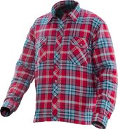 Jobman 5157 Flannel Shirt Lined 65515701 - Rood/Blauw - XL