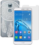 MP Case glasfolie tempered screen protector gehard glas voor Huawei NOVA PLUS + Gratis Spring design TPU case hoesje voor Huawei NOVA PLUS