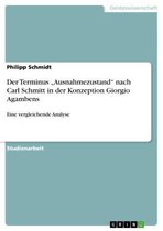 Der Terminus 'Ausnahmezustand' nach Carl Schmitt in der Konzeption Giorgio Agambens