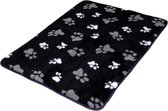 Lovely Nights vetbed/kleed blue with 2 color print paw + bies 75x50 rechthoek