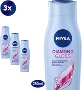 NIVEA Diamond Gloss Care Shampoo - 3 x 250 ml - Voordeelverpakking