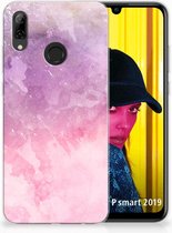 Huawei P Smart 2019 TPU Hoesje Design Pink Purple Paint