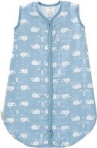 Fresk slaapzak muslin 2-laags blue fog Whale wit