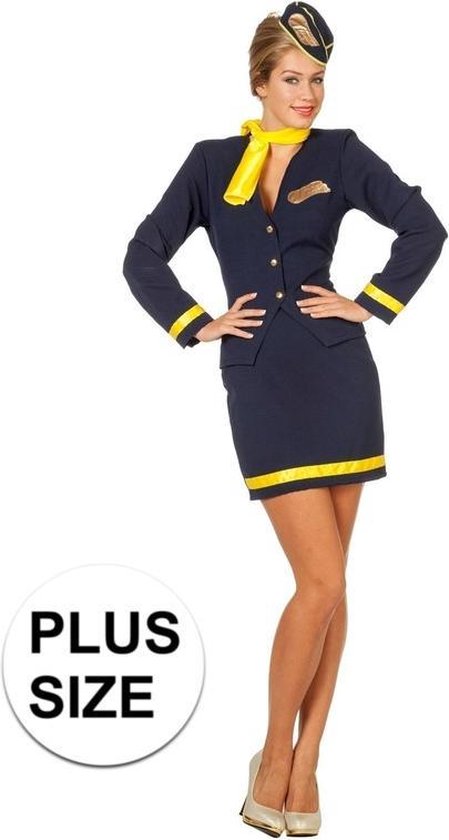 Grote maten stewardess kostuum 44 (2xl) | bol.com
