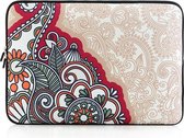 Laptop sleeve tot 15.4 inch met Paisley print – Beige/Multicolour