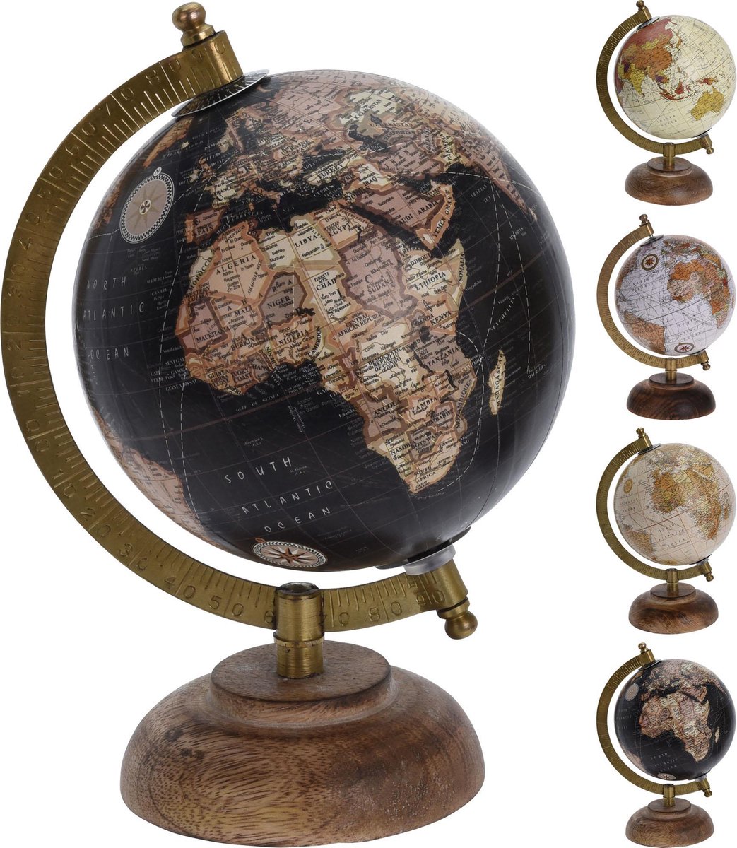 Verwaarlozing mooi zo druiven Wereldbol - globe - 12.5 diameter - decoratie - hout | bol.com