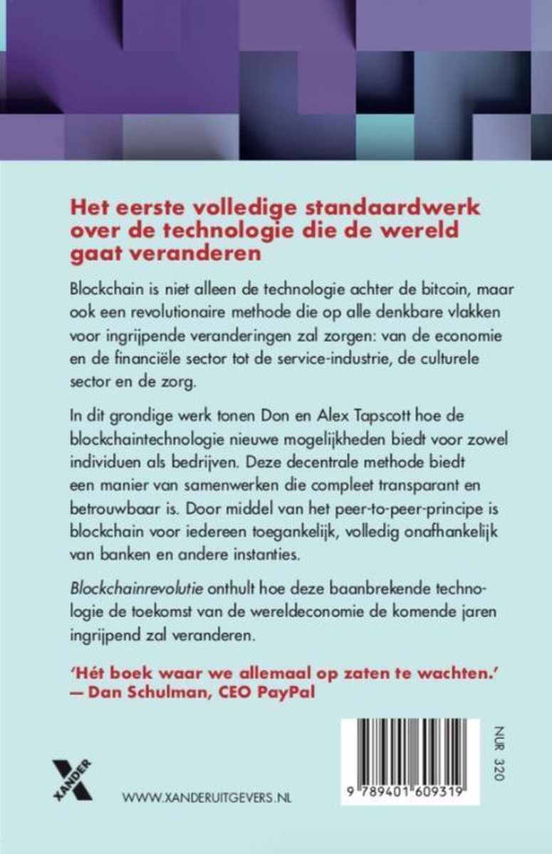 Blockchainrevolutie, Dan Tapscott | 9789401609319 | Boeken | bol