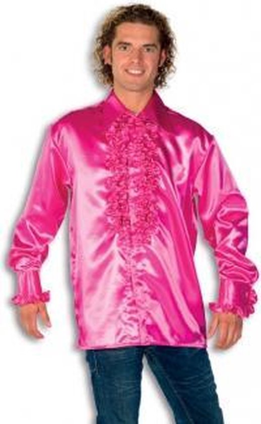 Rouche overhemd voor heren roze 2xl | bol.com