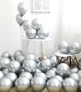 Luxe Chrome Ballonnen  Zilver 10 Stuks - Helium Chrome Metallic Ballonnenset Feestje Verjaardag Party