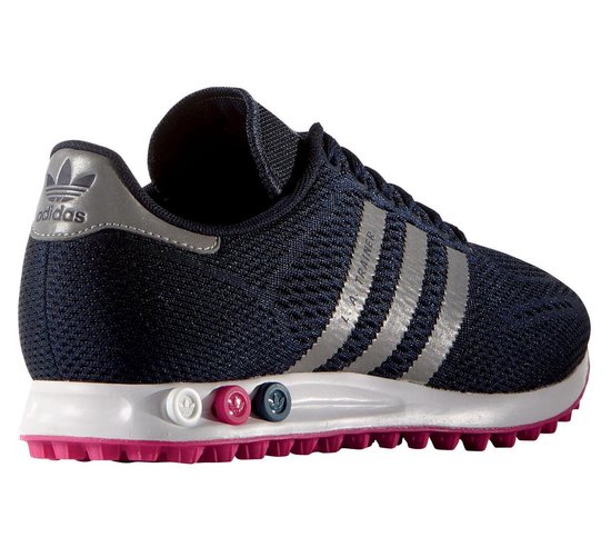 bol.com | adidas L.A. Trainer EM Sneakers Dames Sneakers - Maat 38 -  Vrouwen - blauw/zilver/roze