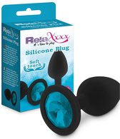 RelaXxxx Silicone Diamont Plug Black/Blue Small