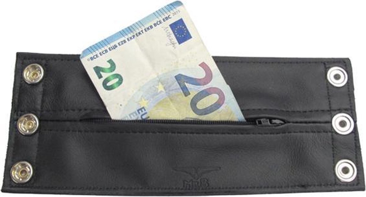 Mister b leather wrist wallet zip s