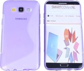 Samsung Galaxy J5 (2015) S Line Gel Silicone Case Hoesje Transparant Paars Purple