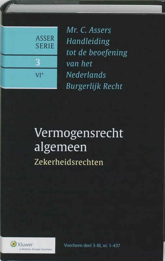 Asser-serie 3-VI - Vergmogensrecht algemeen Zekerheidsrechte ... - cover