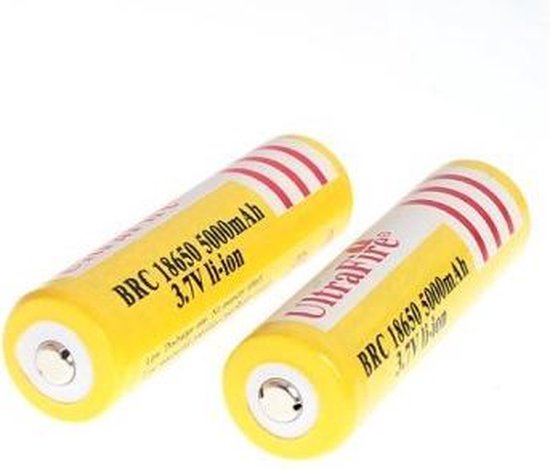 deelnemen Minachting Verbinding verbroken Ultrafire Oplaadbare batterij 18650 5000mAh (2stuks) - geel | bol.com