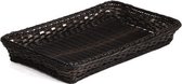 Buffetmand / broodmand rattan profi line - gn 1/6 x h 6 -5 cm - Zwart/Bruin - Set van 2 stuks
