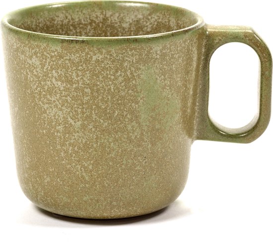 Serax Surface By Sergio Herman Mug -   Ø9cm x H8,5cm - 4 Stuks - Camogreen