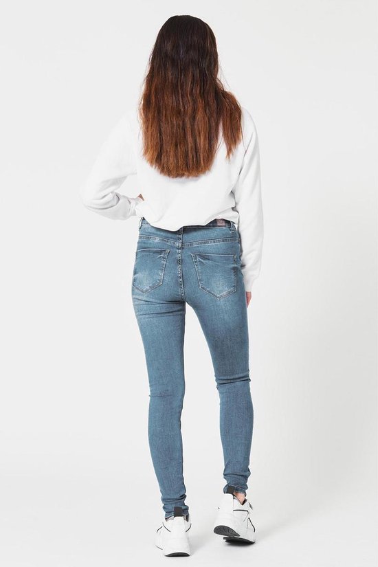 Coolcat Broek High waist jeans Ygwenbtn - Stonewashed - L | bol.com