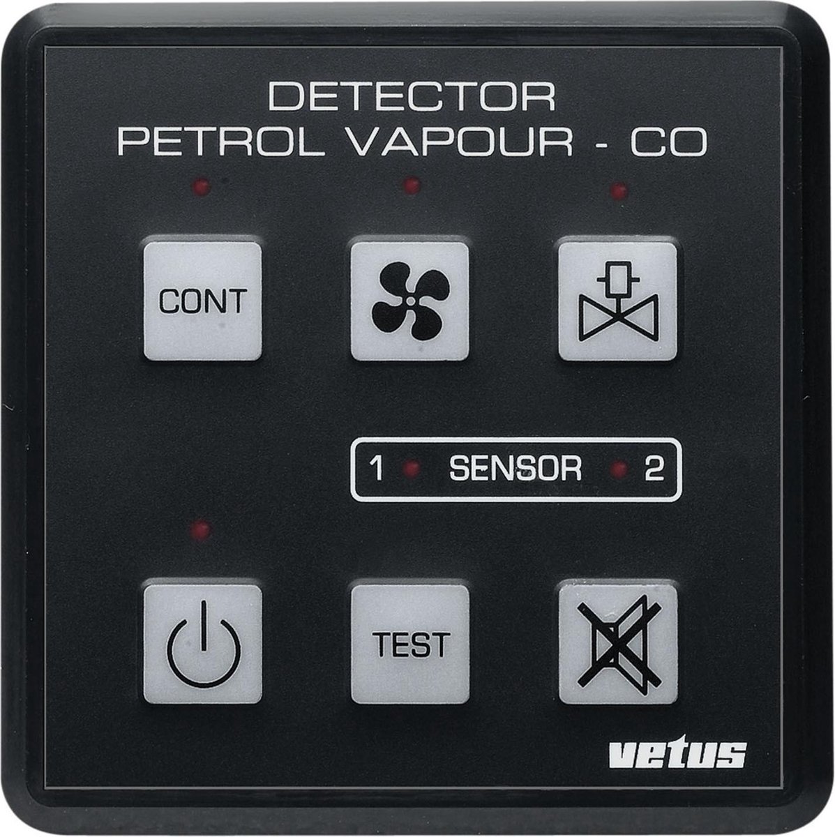 VETUS Benzinedamp en Koolmonoxide Detector 12/24 Volt inclusief Sensor