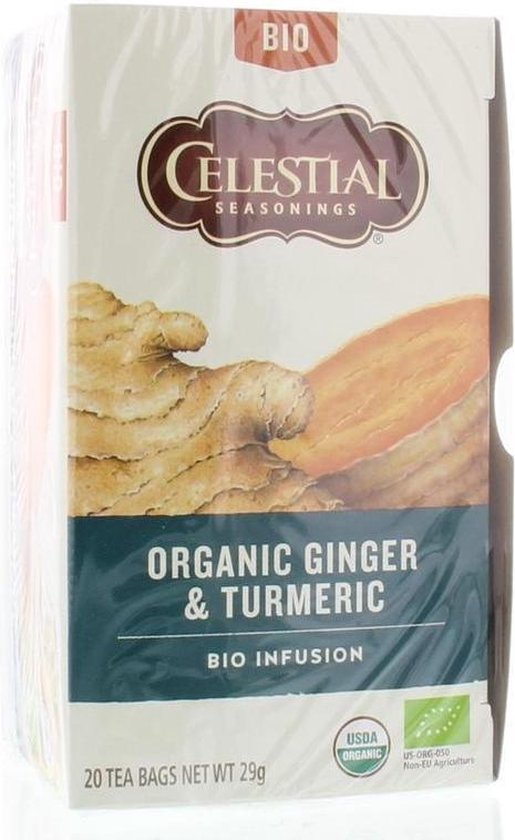 Celestial Seasonings Organic Ginger Turmeric Bio 20 stuks bol
