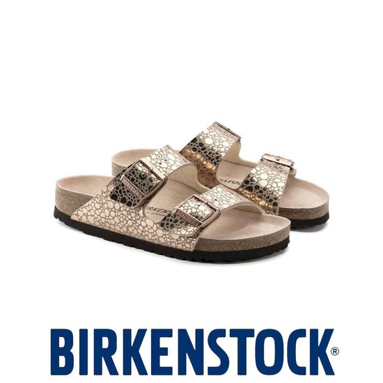 Birkenstock Arizona Metallic Stones Copper Slippers Dames Size : 40 |  bol.com