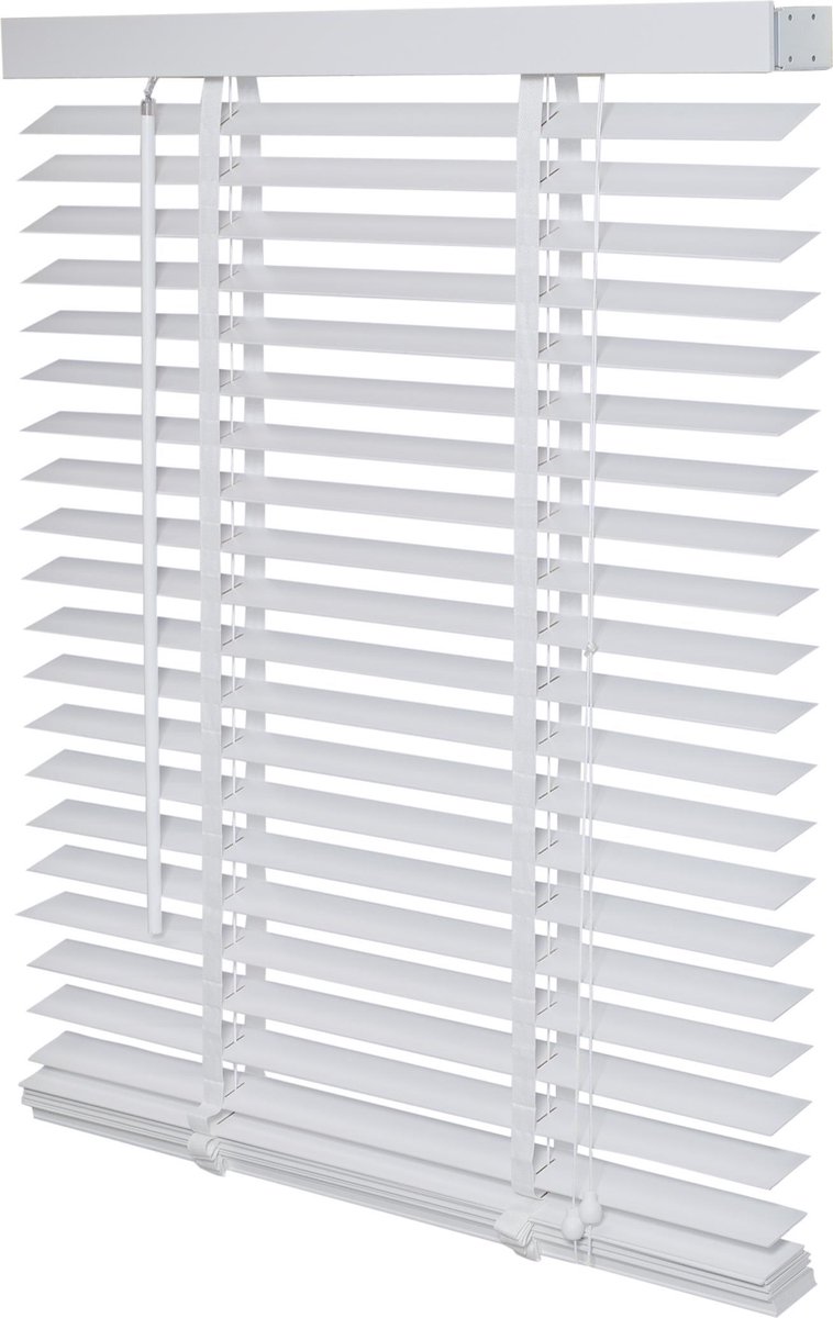 Jaloezie - Hout - Lamelbreedte 50mm - Uni Wit - 100x175cm - Intensions - FSC