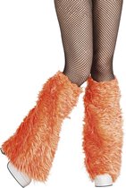 12 stuks: Beenwarmers - Pluche - Oranje
