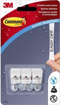 Command™ Keukenhaken, W17067C, wit, 3 haken, 4 waterbestendige strips, 230g