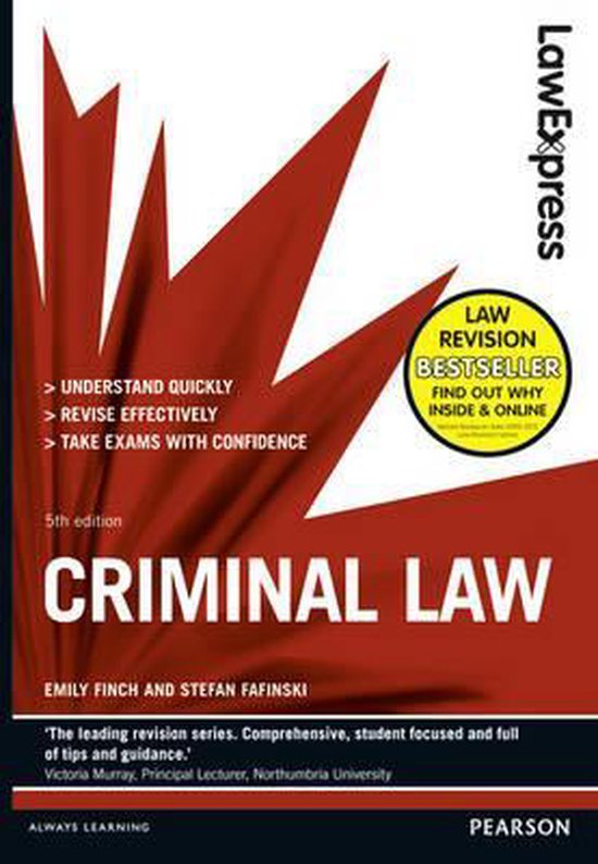 Law Express Criminal Law 5Th - cover