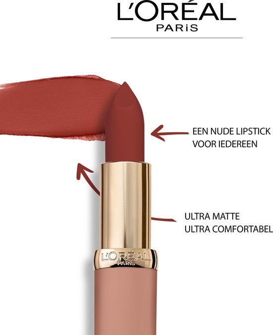 L’Oréal Paris Color Riche Free the Nudes Lipstick - Nude Matte - 08 No Lies - Roze - 3,9 gr