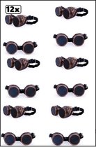 12x Steampunk bril koper kleurig