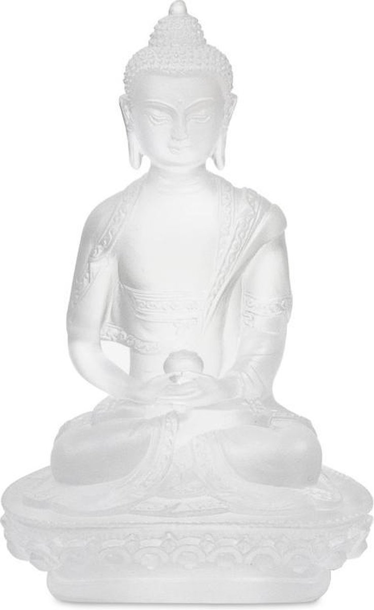 Beeld van Amithaba Boeddha (Transparant Wit)