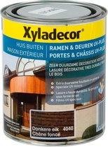 Xyladecor Ramen & Deuren Uv-Plus - Decoratieve Houtbeits - Donkere Eik - 0.75L