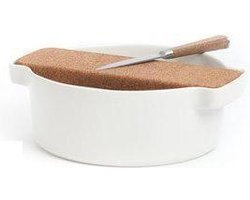 Amorim Cork Korko Selection Partners In Crime Serveerschaal - Incl. Snijplank - Kurk/Keramiek - 32 x 23 cm - Bruin