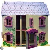 Houten poppenhuis roze Charl's Toys