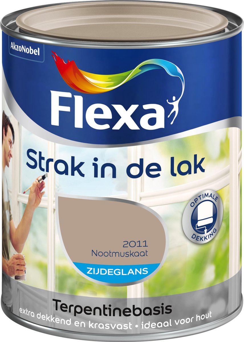 Flexa Strak In De Lak Zijdeglans - Nootmuskaat - 0,75 liter