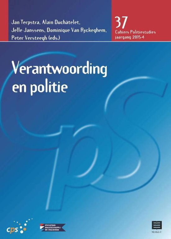 Cahiers Politiestudies jrg. 2015/4, nr. 7 - Verantwoording e ... - cover