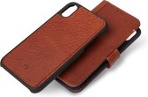 DECODED Wallet Case - iPhone Xs Max - Afneembaar Hoesje met Pasjeshouder - Hoogwaardig Europees Leer - Bruin