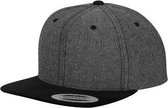 Chambray-suede classic snapback Zwart