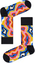 Happy Socks MRI Sokken - Zwart/Blauw/Geel - Maat 41-46