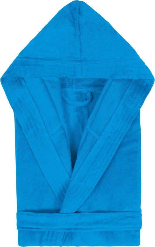 Peignoir à capuche Uni Cool Velour Turquoise col 2334 taille L