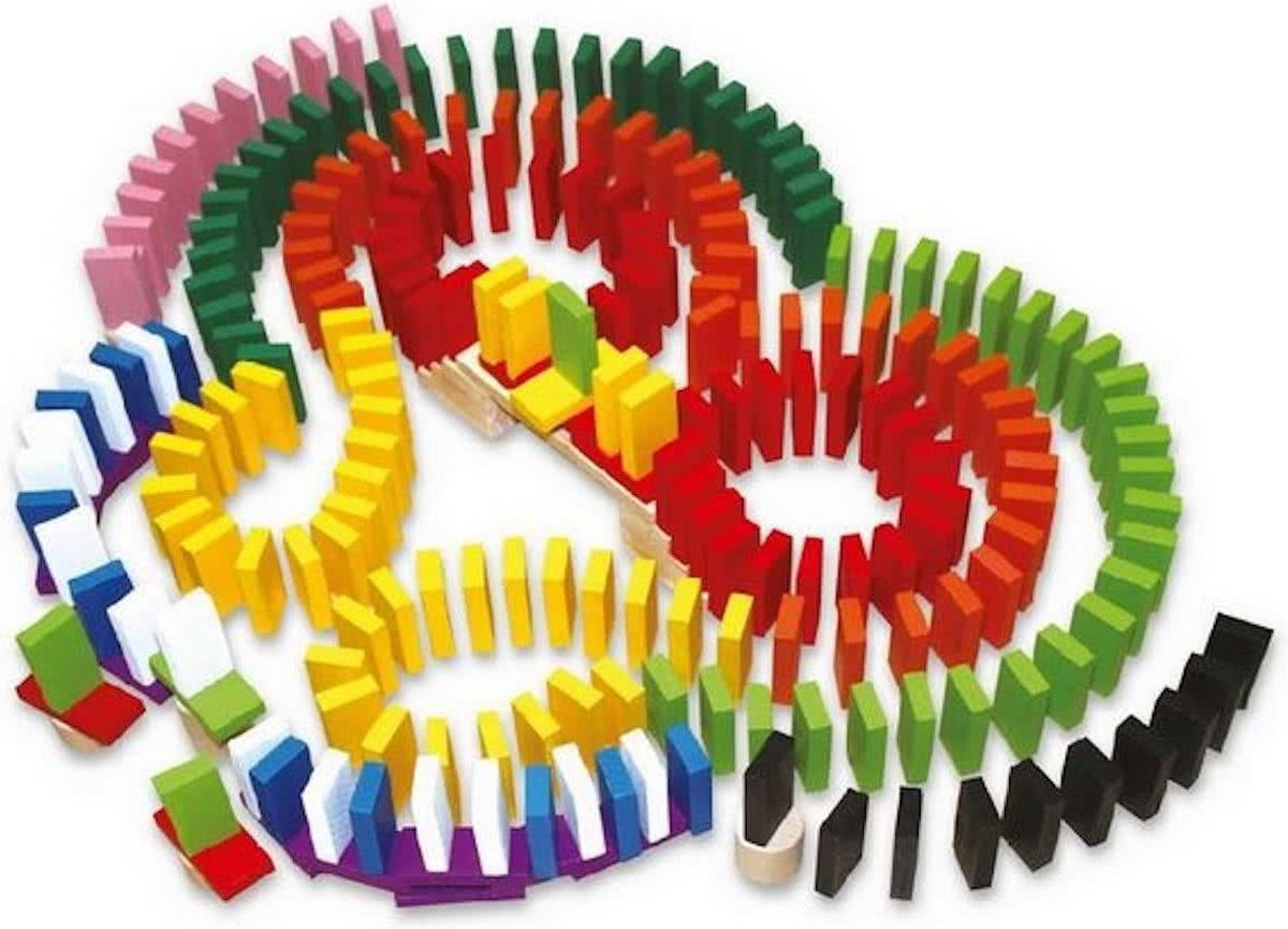 Dominoset 560 Delig Meerkleurige Dominostenen Bol Com