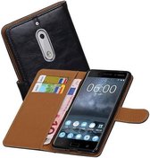 Zakelijke Book Case Telefoonhoesje Geschikt voor de Nokia 5 - Portemonnee Hoesje - Pasjeshouder Wallet Case - Zwart