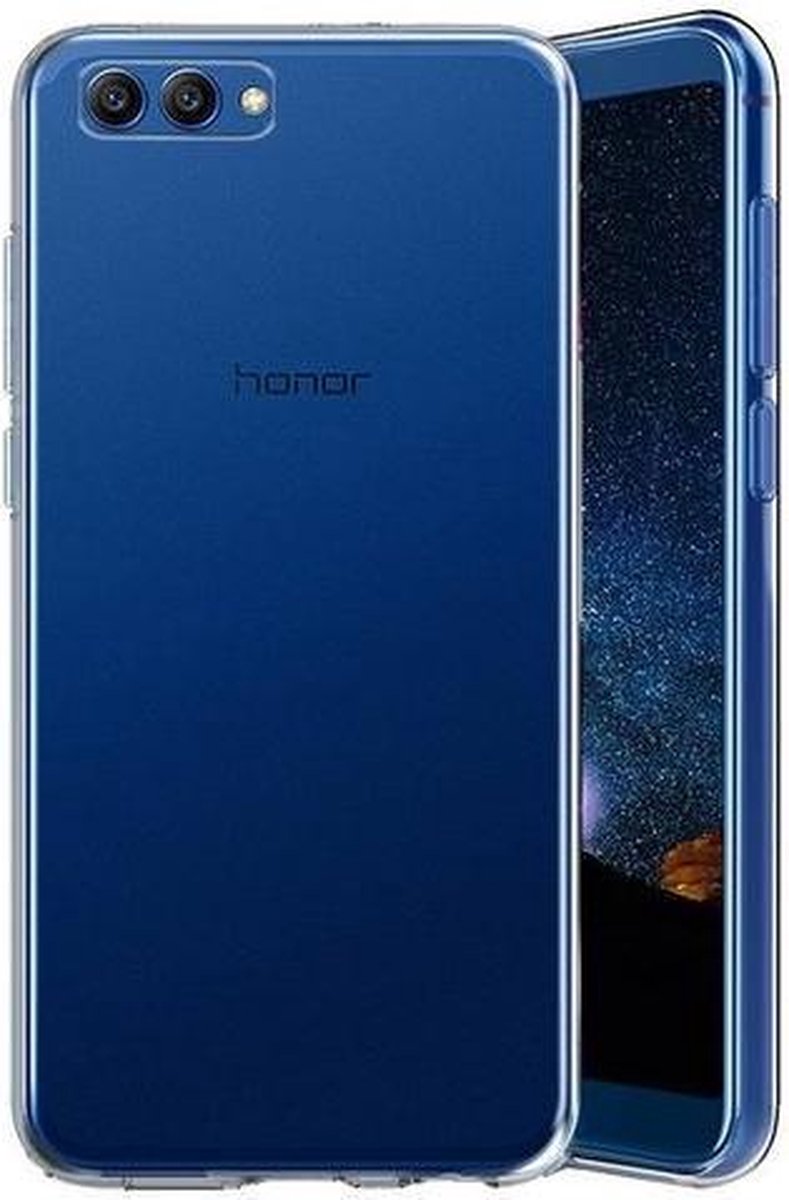 Transparant Tpu Siliconen Backcover Hoesje Geschikt voor Huawei Honor View 10