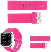 TPU Siliconen armband voor Fitbit Blaze - Kleur - Roze, Maat - L (Large)
