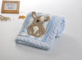 Baby deken - 75 x 100 cm - Wiegendeken - Zachte stof -   Babydekentje - hoge kwaliteit - Wikkeldeken - Speeldeken - Kraamcadeau – Fleece – Bruin beertje
