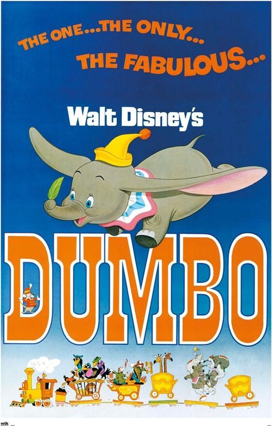Dumbo poster - Olifant - Disney - tekenfilm - 61 x 91.5 cm