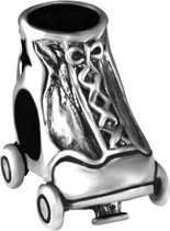 Quiges - 925 - Zilveren - Bedels -Sterling zilver - Beads - Rolschaats Kraal Charm - Geschikt – voor - alle bekende merken - Armband Z098