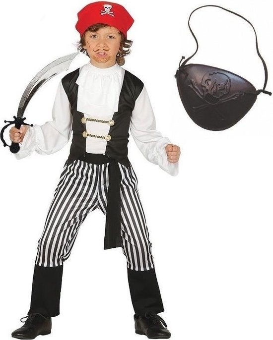 Compleet piraten verkleedpak 140-152 voor kinderen - piraten kostuum | bol.com