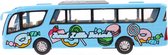 Goki Metalen Bus Miniatuur Blauw 18 Cm